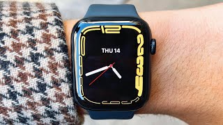 🖤 Apple Watch Series 7 UNBOXING  SETUP  FIRST IMPRESSIONS Midnight 45mm [upl. by Rese359]