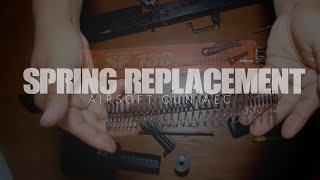 SPRING REPLACEMENT AK RIFFLE LCT ZK 104 MODEL AIRSOFT GUN AEG [upl. by Anniram]