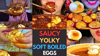 🌶️🥚💥 ASMR SOFT BOILED EGGS SAUCY BOILED EGGS MUKBANG  MUKBANG COMPILATION🌶️🥚🔊 [upl. by Severson]