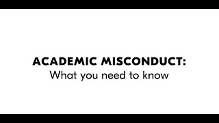 Academic Misconduct What You Need to Know [upl. by Ijnek]