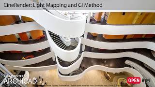 ARCHICAD 21  CineRender Light Mapping and GI Method [upl. by Brianne]