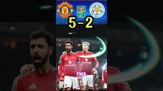 Man Utd vs Leicester City 52 HighlightsCasemiro amp Fernandes Goal🔴🤩shorts football viralvideo [upl. by Nyltac]