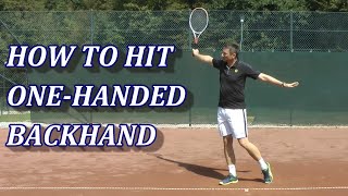 How To Hit A Tennis OneHanded Backhand In 6 Steps [upl. by Gone725]