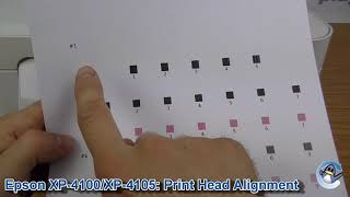 Epson XP4100XP4105 How to do Print Head Alignment [upl. by Etnovert499]