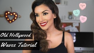 Easy Classic Old Hollywood Waves HAIR Tutorial  Rita Hayworth Inspired [upl. by Tumer]