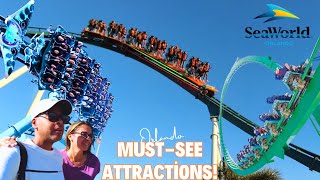 SeaWorld Orlando’s MustSee Attractions INSANE Rides amp Shark Tunnel Adventure [upl. by Sualohcin]