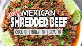 Easy Crockpot Mexican Shredded Beef [upl. by Inahpets577]