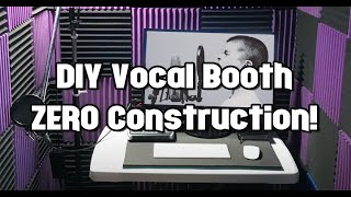 DIY Vocal Sound Booth  Voice Over  ZERO Construction Using Foam Board amp Duct Tape [upl. by Niatsirt822]