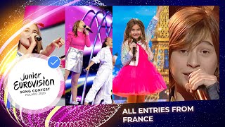 All Junior Eurovision songs from France 🇫🇷 [upl. by Nikkie318]