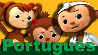 Cinco Macaquinhos  Versão 2  Canções infantis  LittleBabyBum [upl. by Volding]