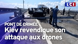 Pont de Crimée  Poutine dénonce une quotattaque terroristequot [upl. by Ardiedal54]