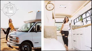 She Converted a Shuttle Bus into an Adorable Tiny Home [upl. by Carol]