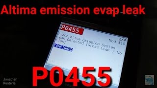 P0455 Nissan Altima evap leak  no flow [upl. by Adnoluy]