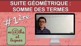 Calculer la somme des termes dune suite géométrique 3  Première [upl. by Midge99]