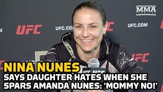 Nina Nunes Prefers Third Fight Between Amanda Nunes And Valentina Schevcheko  UFC San Diego [upl. by Anirbes]