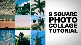 How to create a 9 Square Photo Collage in Photoshop Tutorial [upl. by Casilda742]