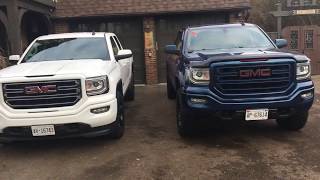 gmc sierra leveling kit and 33s before and after compare [upl. by Kassi861]