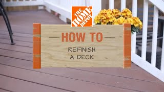 How To Refinish a Deck  The Home Depot with thisoldhouse [upl. by Eednil]