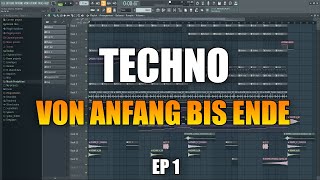 Techno Track von Anfang bis Ende produzieren  Ep 1 Intro  FL Studio [upl. by Nedrud]