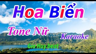 Hoa Biển  Karaoke  Tone Nữ  Nhạc Sống  gia huy beat [upl. by Marcus]