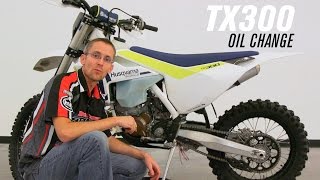 How To Change the Transmission Oil on a Husqvarna TX 300 [upl. by Oria]