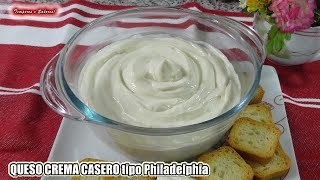 ECONÓMICO QUESO CREMA ESTILO PHILADELPHIA DELICIOSO SIMPLE RÁPIDO Y SALUDABLE [upl. by Saloma]