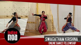 Swagatham Krishna Dance  Bharatanatyam  Online Dance Fellowship [upl. by Remoh]