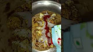 Paneer roll with lacha paratha rolls paneer paneerrolls recipe food [upl. by Lleroj]