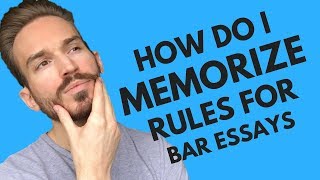 How do I memorize all the law necessary to pass bar exam essays [upl. by Rotsen]