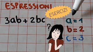 ESERCIZI ESPRESSIONI letterali con VALORI assegnati 😊  terza media [upl. by Nam]