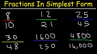 Reducing Fractions to Simplest Form [upl. by Nrubyar]