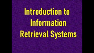 Introduction to Information retrieval [upl. by Odyssey]