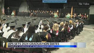 APS announces 2024 high school commencement dates [upl. by Ahsinwad983]