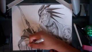 Drawing Kenpachi [upl. by Notsej]