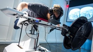 Flying the Birdly Virtual Reality Simulator [upl. by Bohon]