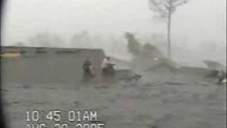 AMAZING RAW VIDEO Hurricane Katrina roof top flooding St Bernard La [upl. by Louisette300]