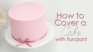 How to Prepare amp Cover a Cake with Icing  Fondant [upl. by Ydneh]