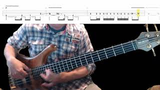 Red Hot Chili Peppers  Aeroplane Bass Cover with Playalong Tabs in Video [upl. by Yseult]