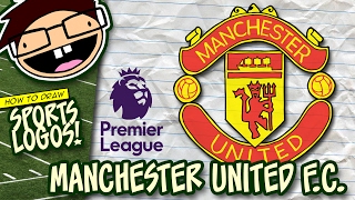 How to Draw MANCHESTER UNITED Logo English Premier League  Narrated Easy StepbyStep Tutorial [upl. by Ardnasella]