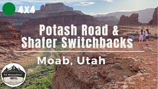 Potash Road to Shafer Switchbacks  4x4 Jeep Trail  Moab Canyonlands Deadhorse State Park Easy [upl. by Ytsirc]