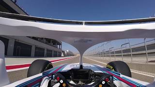 Williams Martini Racing Robert Kubicas first laps with the Halo [upl. by Nirrac]