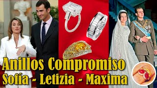 Anillos compromiso de la Reina Sofía Letizia Máxima y otras Royals [upl. by Aettam856]