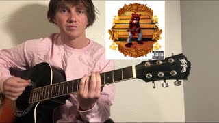 All falls down  Kanye West Guitar lesson  Tutorial [upl. by Yert]