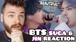 First Time Hearing BTS Jin quotYoursquot amp Suga quotSeesawquot  Official MV  Live Performance  REACTION [upl. by Ihab482]