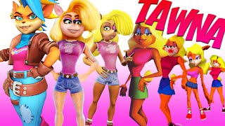 Evolution of Tawna in Crash Bandicoot Games 1996  2020 [upl. by Yadrahs]