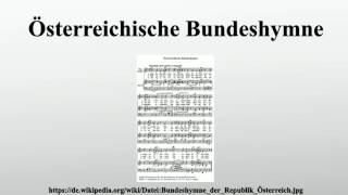 Österreichische Bundeshymne [upl. by Froma]