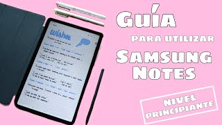 GUÍA para utilizar SAMSUNG NOTES Principiantes  StudyPat [upl. by Bord]