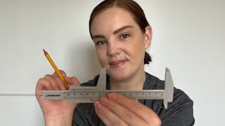 ASMR Measuring amp Assessing Your Face For Sculpture  LOTS of Inaudible Whispers  Personal Attention [upl. by Everett]