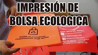 Impresion de bolsas ecologicas en serigrafia [upl. by Eudora]