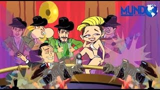 La Maily Los Astros de China video en caricatura alusivo a Miley Cyrus [upl. by Nellahs955]